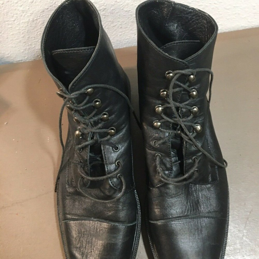 PONS QUINTANA Menorca Men's 39G EU Dress Boots Made in Spain Black Lace …